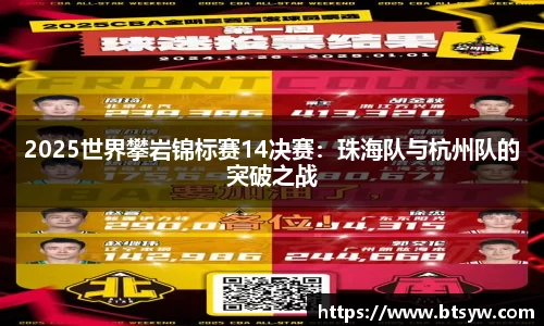 2025世界攀岩锦标赛14决赛：珠海队与杭州队的突破之战